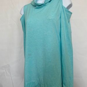 NANETTE Lepore Sz XS Cowl Neck Cold Shoulder Top